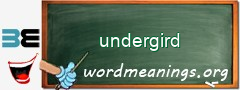 WordMeaning blackboard for undergird